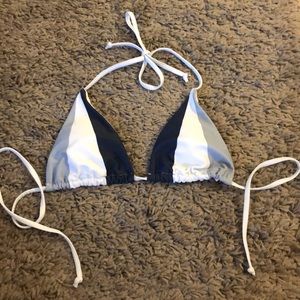 Blue stripped swimming suit top